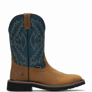 Botas Wolverine Rancher Arrow Steel-Toe Wellington Hombre Azules Marrones | VDW2982ED