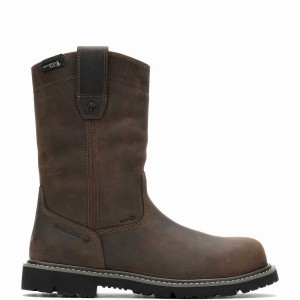 Botas Wolverine Revival Composite-Toe Work Wellington Hombre Marrones Oscuro | DSM9116CE