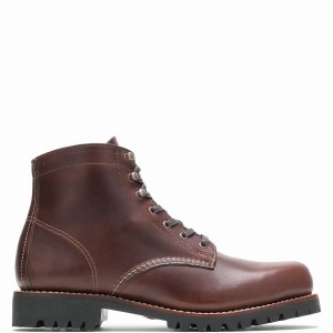 Botas de Trabajo Wolverine 1000 Mile Plain-Toe Rugged Hombre Marrones | LLR8317RE