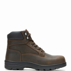 Botas de Trabajo Wolverine Carlsbad 6" Steel-Toe Hombre Marrones Oscuro | YUE1931CR