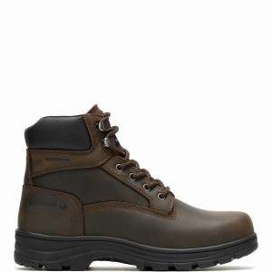 Botas de Trabajo Wolverine Carlsbad Waterproof 6" Hombre Marrones Oscuro | SEJ198SW