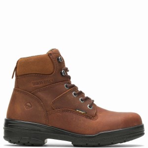 Botas de Trabajo Wolverine DuraShocks® Slip Resistant Steel-Toe 6" Hombre Marrones Oscuro | VRH3461HQ