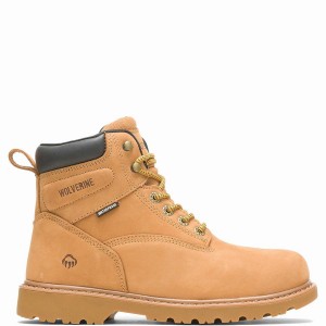 Botas de Trabajo Wolverine Floorhand Waterproof Steel-Toe 6" Hombre Marrones | OUU445PY