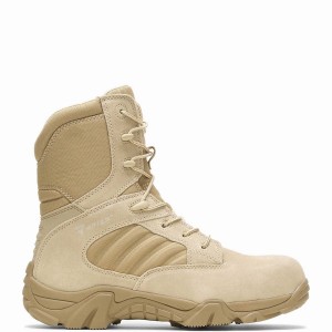 Botas de Trabajo Wolverine GX-8 Desert Composite Toe Side Zip Mujer Beige Marrones | YIG3911UW