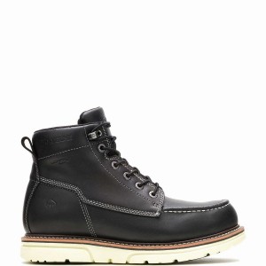 Botas de Trabajo Wolverine I-90 DuraShocks® Moc-Toe 6" Hombre Negras Blancas | KWC6660OF