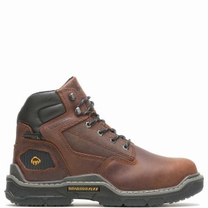 Botas de Trabajo Wolverine Raider DuraShocks® Insulated 6" CarbonMAX® Hombre Rojas Marrones | NJU7453FN