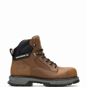 Botas de Trabajo Wolverine ReForce EnergyBound™ 6" CarbonMax® Hombre Marrones | JHJ5048ID