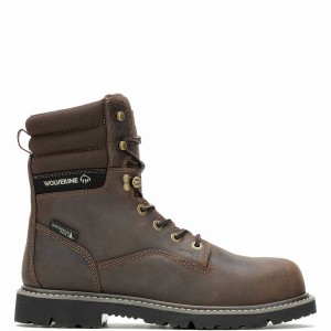 Botas de Trabajo Wolverine Revival 8" Composite-Toe Hombre Marrones Oscuro | YJT465KP