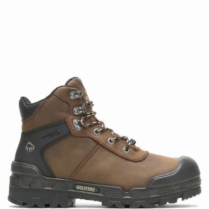 Botas de Trabajo Wolverine Warrior Met-Guard 6" Hombre Marrones Oscuro | JAI6175AJ