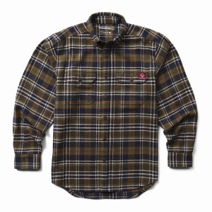 Camisas Wolverine Glacier Heavyweight Long Sleeve Flannel Hombre Negras Verde | NEB8622VQ