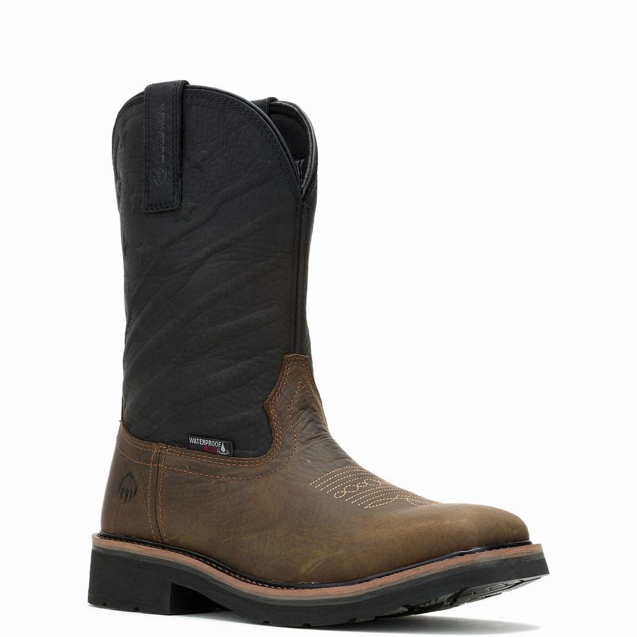 Botas Wolverine Rancher Flag LX Steel-Toe Wellington Hombre Negras | ANX7829AT