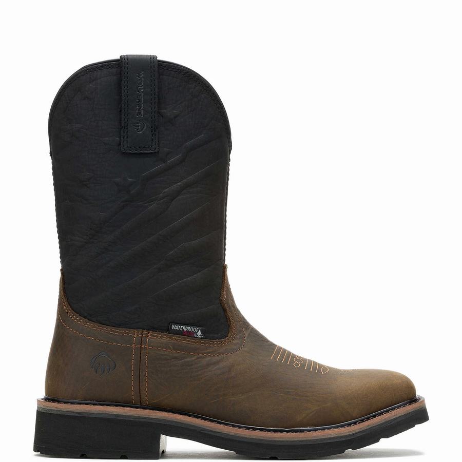 Botas Wolverine Rancher Flag LX Steel-Toe Wellington Hombre Negras | ANX7829AT