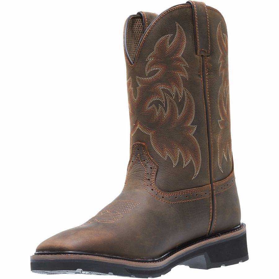 Botas Wolverine Rancher Square-Toe Steel-Toe Wellington Hombre Marrones Rojas | YIZ6271GK