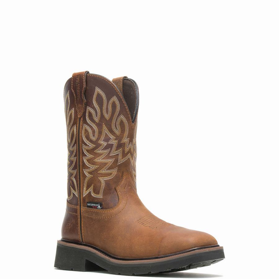 Botas Wolverine Rancher Waterproof Steel-Toe Wellington Hombre Marrones | LRF118PV