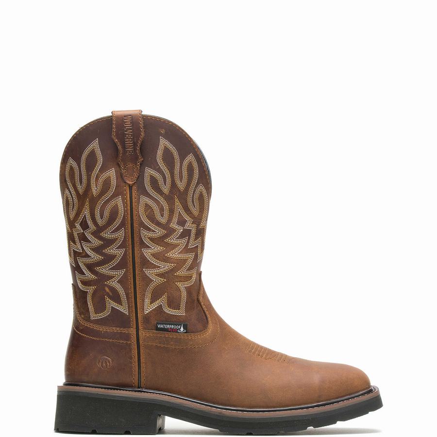 Botas Wolverine Rancher Waterproof Steel-Toe Wellington Hombre Marrones | LRF118PV