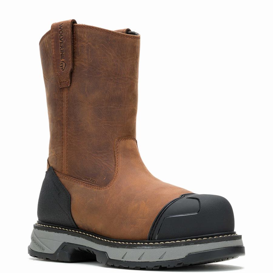 Botas Wolverine ReForce EnergyBound™ Heavy Duty Wellington CarbonMax® Hombre Marrones | ZIU6298RV