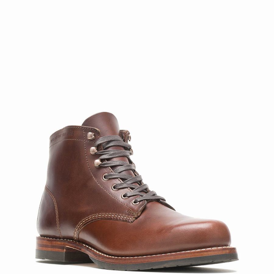 Botas de Trabajo Wolverine 1000 Mile Plain-Toe Classic Hombre Marrones | TDE451AB