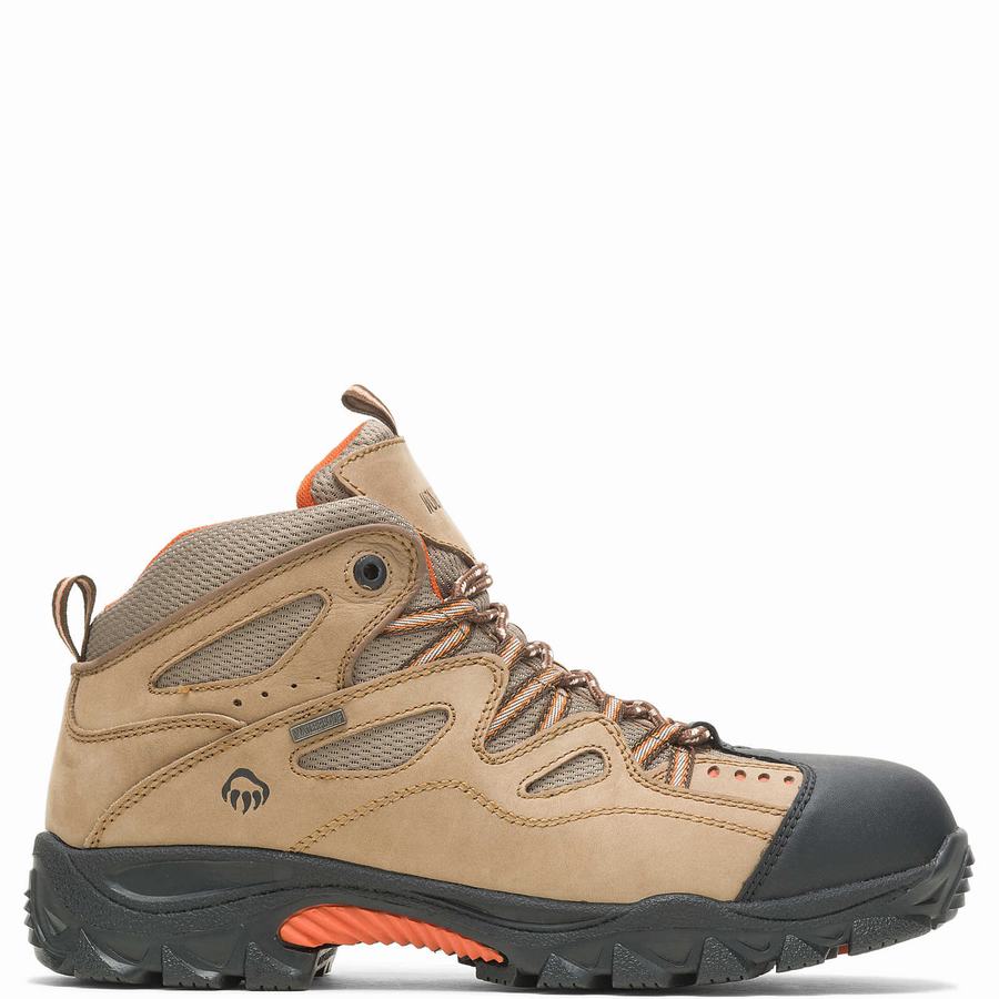 Botas de Trabajo Wolverine Durant Waterproof Steel-Toe Hombre Marrones Claro Naranjas | XLP3980CW