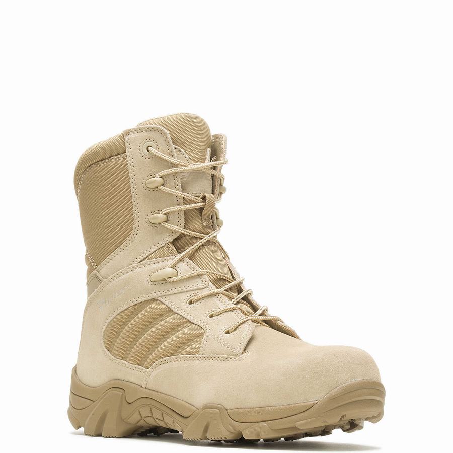 Botas de Trabajo Wolverine GX-8 Desert Composite Toe Side Zip Hombre Beige Marrones | AIL2261GZ