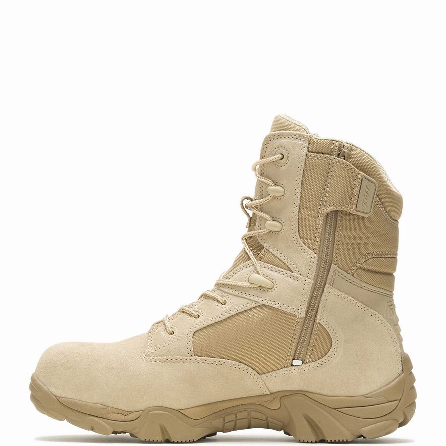 Botas de Trabajo Wolverine GX-8 Desert Composite Toe Side Zip Hombre Beige Marrones | AIL2261GZ