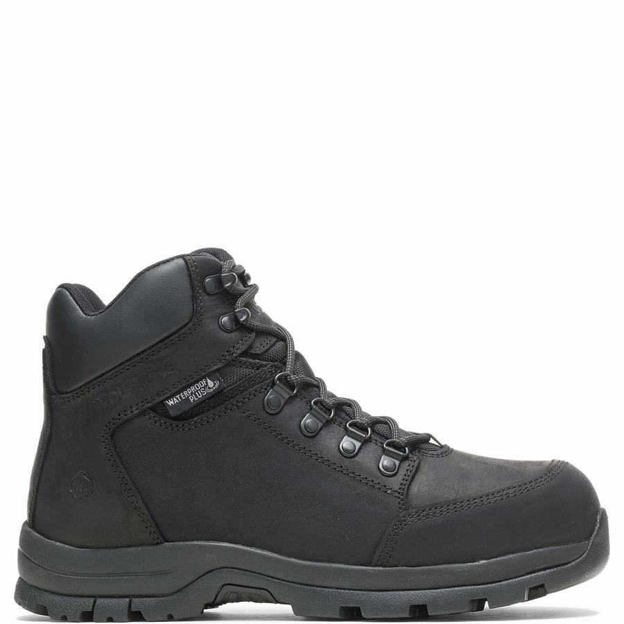 Botas de Trabajo Wolverine Grayson Steel Toe Hombre Negras | KSJ5365GJ