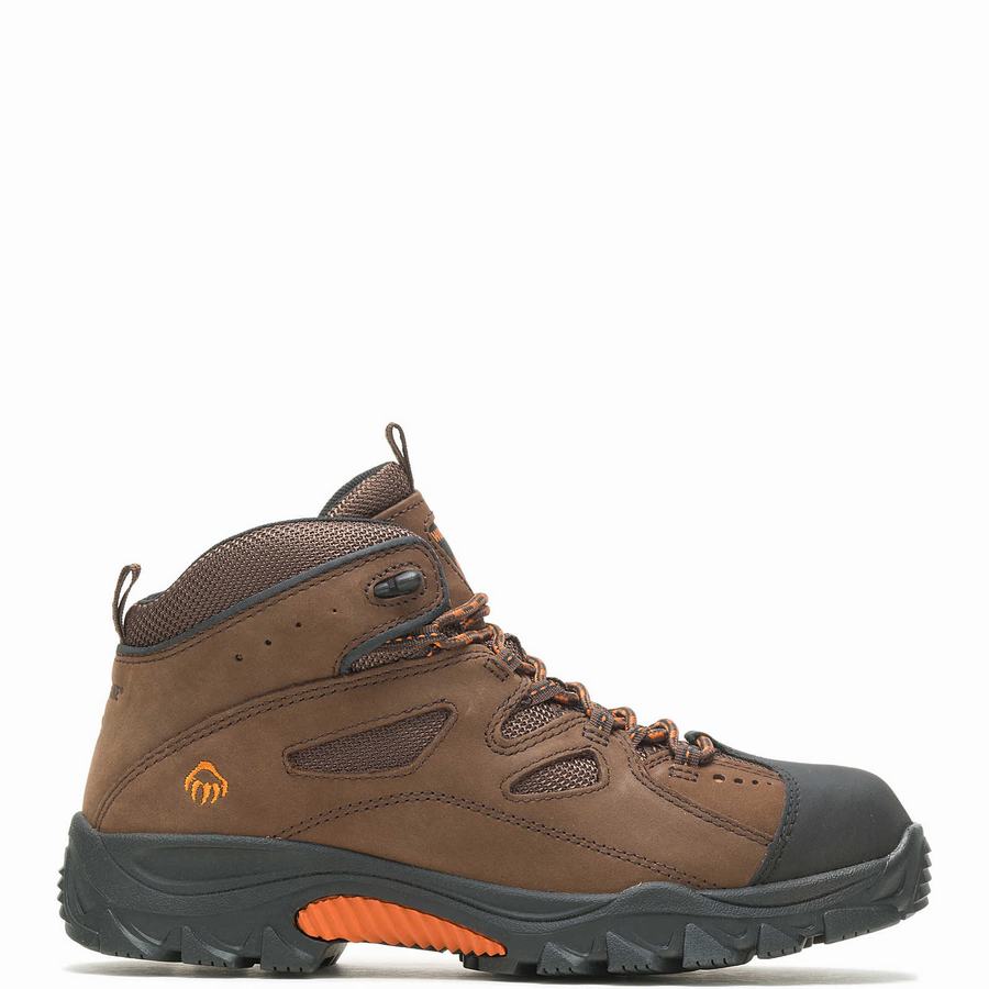 Botas de Trabajo Wolverine Hudson Steel-Toe Hombre Marrones Oscuro Negras | RCB4924VN