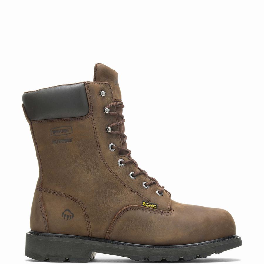 Botas de Trabajo Wolverine McKay Waterproof Steel-Toe 8” Hombre Marrones | UZC8979GE