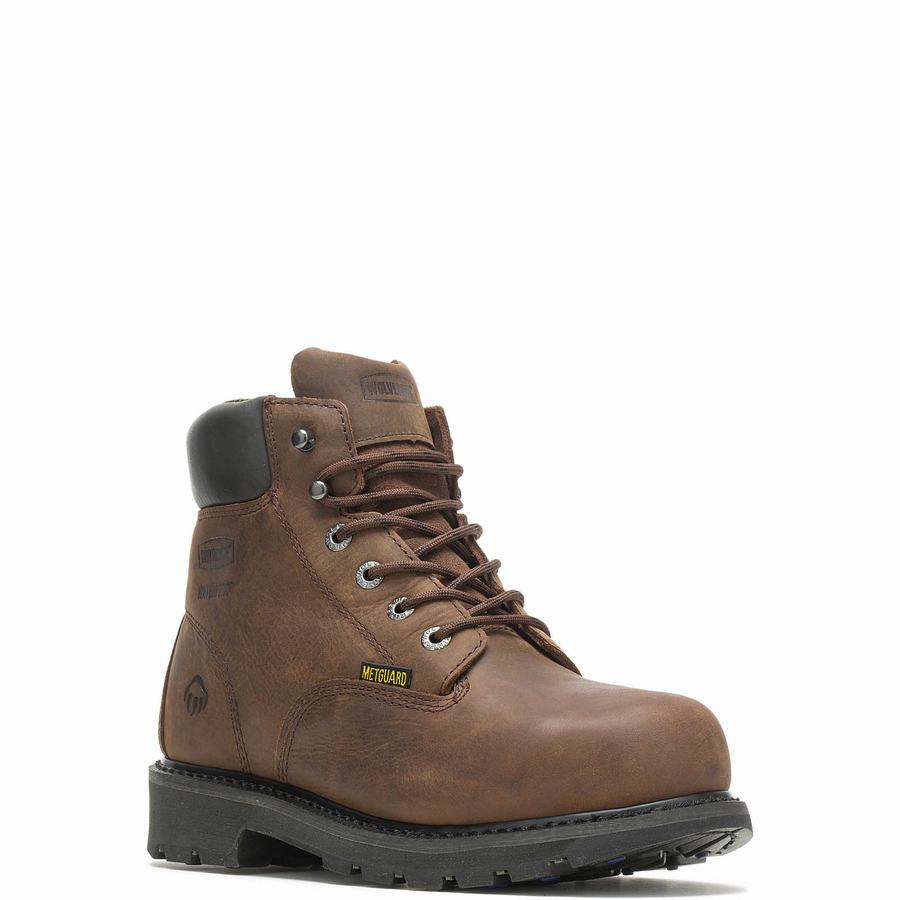 Botas de Trabajo Wolverine McKay Waterproof Steel-Toe 6” Hombre Marrones | KQH974UY