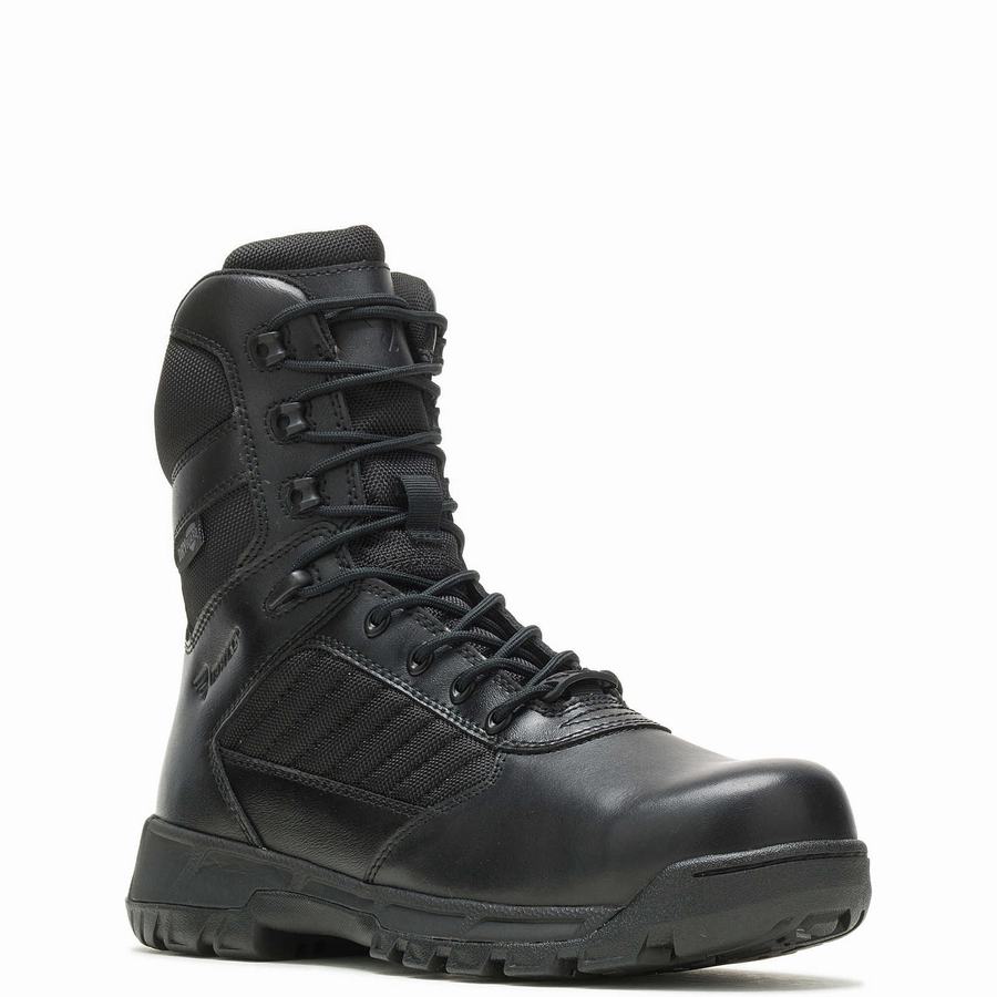 Botas de Trabajo Wolverine Tactical Sport 2 Tall Side Zip DRYGuard ™ Composite ToeEH Hombre Negras | QRR8252YH