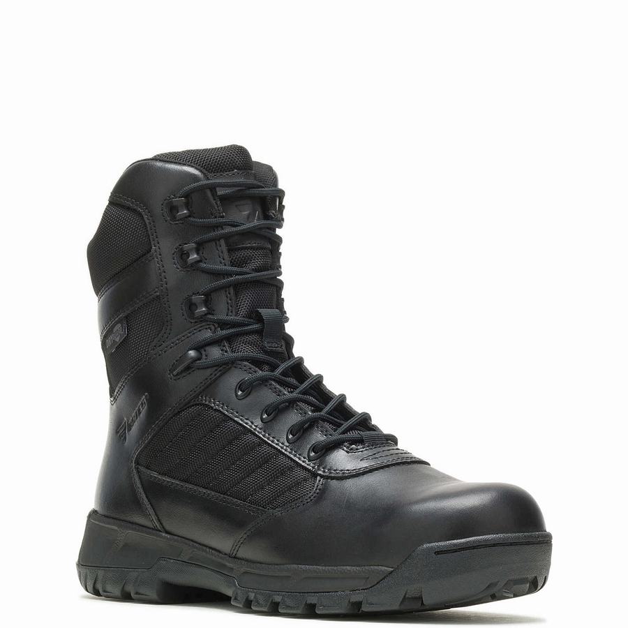 Botas de Trabajo Wolverine Tactical Sport 2 Tall Side Zip DRYGuard Mujer Negras | JON2030QY