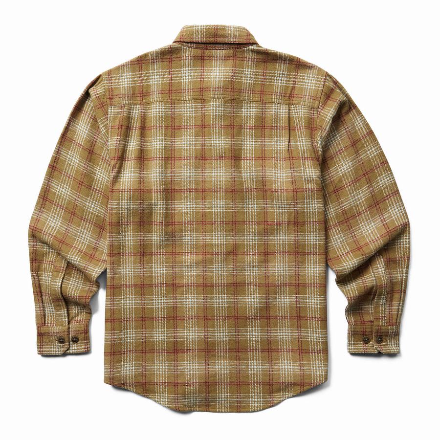 Camisas Wolverine Glacier Heavyweight Long Sleeve Flannel Hombre Marrones | ATP8852EG