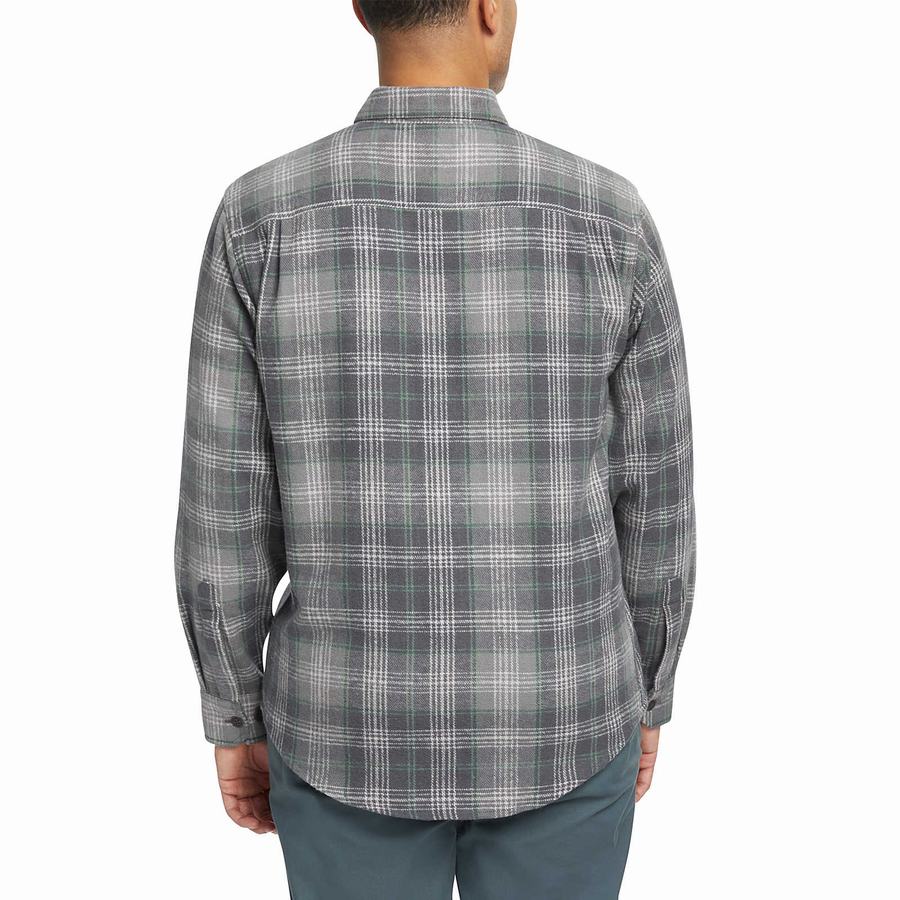 Camisas Wolverine Glacier Heavyweight Long Sleeve Flannel Hombre Gris | MYI2758QI