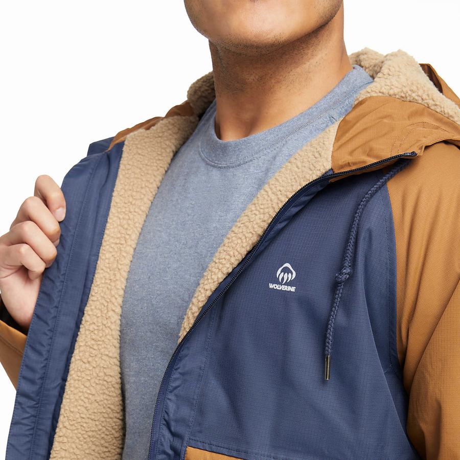 Chaquetas Wolverine I-90 Sherpa Lined Rain Hombre Azul Marino | QWE895BO