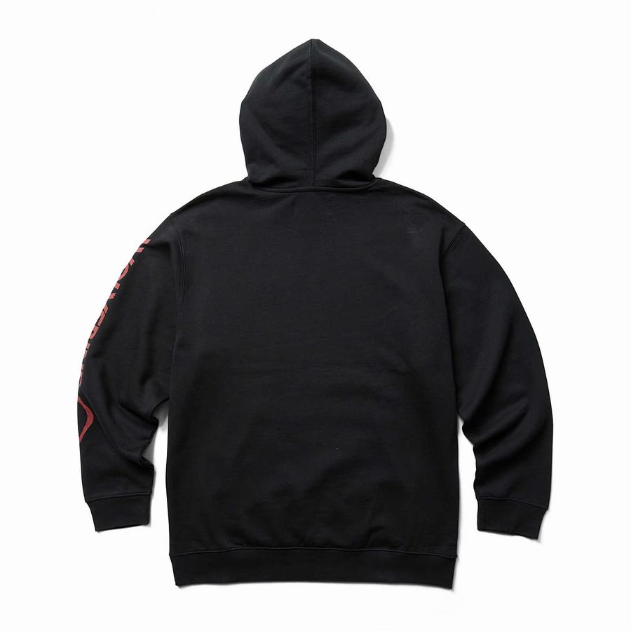 Sudadera con Capucha Wolverine Graphic- Sleeve Logo Hombre Negras | FKB1247LP